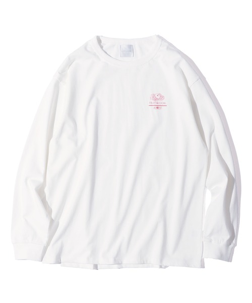 FRUIT OF THE LOOM(フルーツオブザルーム)の「【ROOPTOKYO限定】FRUIT OF THE LOOM/フルーツオブザルーム×火曜び 描き下ろしイラスト ロンT(Tシャツ/カットソー・レディース・グレー/ブラック/ホワイト・XL/L/M)」の9枚目の写真