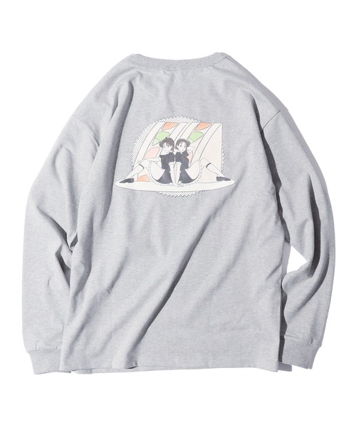 FRUIT OF THE LOOM(フルーツオブザルーム)の「【ROOPTOKYO限定】FRUIT OF THE LOOM/フルーツオブザルーム×火曜び 描き下ろしイラスト ロンT(Tシャツ/カットソー・レディース・グレー/ブラック/ホワイト・XL/L/M)」の16枚目の写真