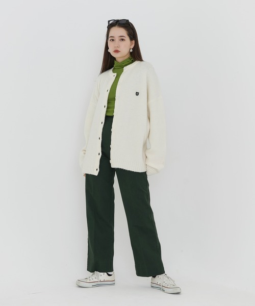 TINA：JOJUN（ティーナジョジュン）の「ユニセックス エンブレム付きカーディガン TINA：JOJUN（カーディガン/ボレロ・レディース・ホワイト/オレンジ・M）」の2枚目の写真