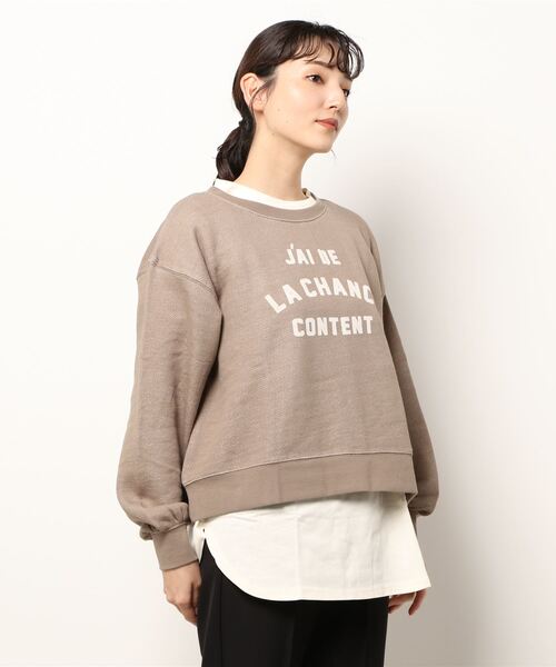 Samansa Mos2（サマンサ モスモス）の「ヘリンボーン裏毛Tシャツセット（Tシャツ/カットソー・レディース・ベージュ/グレー/チャコール・ﾌﾘ-）」の7枚目の写真