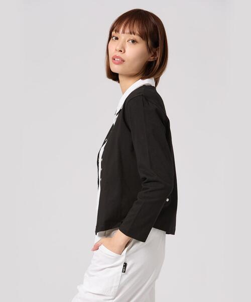 agnes b.(アニエスベー)の「J000 CARDIGAN LE PETIT カーティガンプレッション(カーディガン/ボレロ・レディース・ブラック・1/2/3)」の10枚目の写真