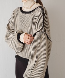 Kastane | 【SETアイテム】マルチウェイストライプニット×ワンピースSET(ワンピース)