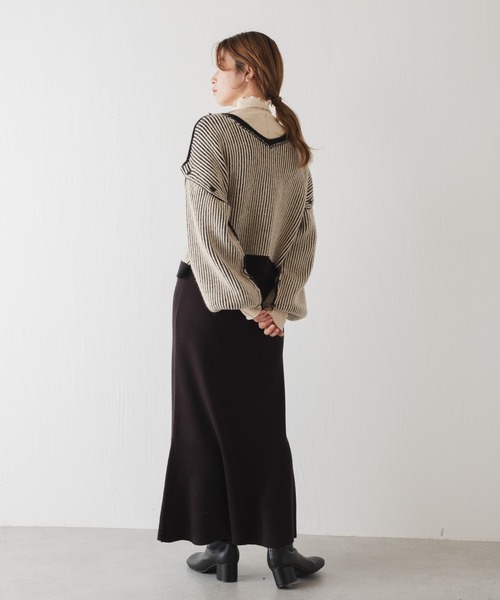 Kastane（カスタネ）の「【SETアイテム】マルチウェイストライプニット