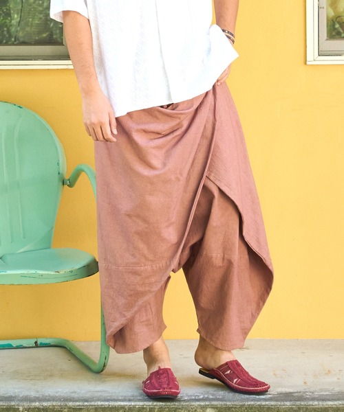 チャイハネ(チャイハネ)の「【チャイハネ】パミナスMEN'S変形ラップワイドパンツ(その他パンツ・メンズ・ブラック/ブラウン/ブルー/グリーン/パープル/ベージュ/オフホワイト/マスタード・FREE)」の4枚目の写真