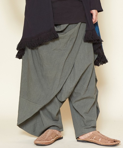 チャイハネ(チャイハネ)の「【チャイハネ】パミナスMEN'S変形ラップワイドパンツ(その他パンツ・メンズ・ブラック/ブラウン/ブルー/グリーン/パープル/ベージュ/オフホワイト/マスタード・FREE)」の5枚目の写真