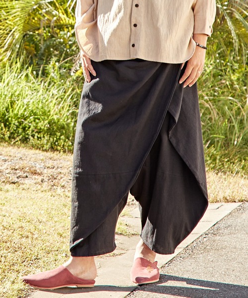 チャイハネ(チャイハネ)の「【チャイハネ】パミナスMEN'S変形ラップワイドパンツ(その他パンツ・メンズ・ブラック/ブラウン/ブルー/グリーン/パープル/ベージュ/オフホワイト/マスタード・FREE)」の2枚目の写真