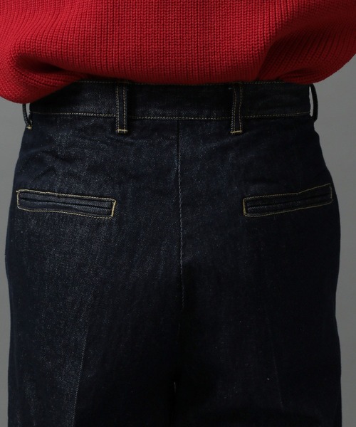 HARE(ハレ)の「デニムワイドフレアパンツ(HARE)(デニムパンツ・メンズ・インディゴブルー/ブラック・SMALL/MEDIUM)」の10枚目の写真