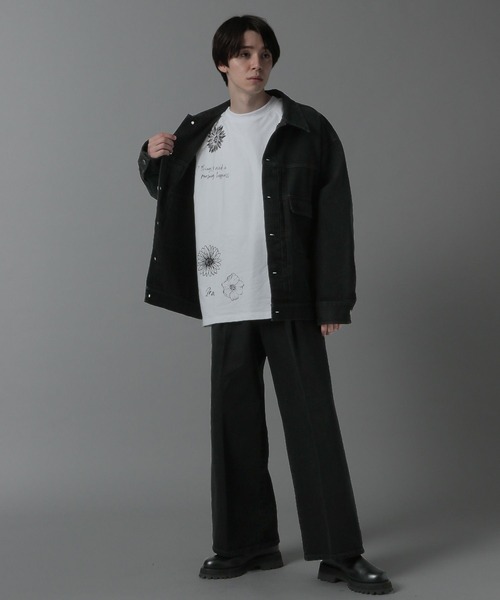 HARE(ハレ)の「デニムワイドフレアパンツ(HARE)(デニムパンツ・メンズ・インディゴブルー/ブラック・SMALL/MEDIUM)」の15枚目の写真