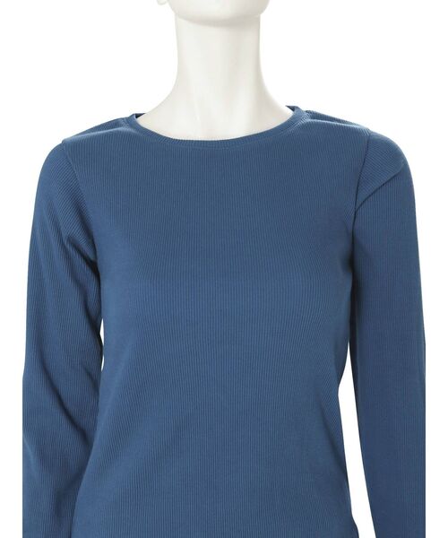 Ungrid（アングリッド）の「バックオープンフィットロングスリーブTee（Tシャツ/カットソー・レディース・ブラック/オフホワイト/ブルー・FREE）」の12枚目の写真