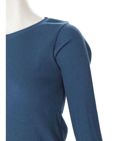 Ungrid（アングリッド）の「バックオープンフィットロングスリーブTee（Tシャツ/カットソー・レディース・ブラック/オフホワイト/ブルー・FREE）」の22枚目の写真