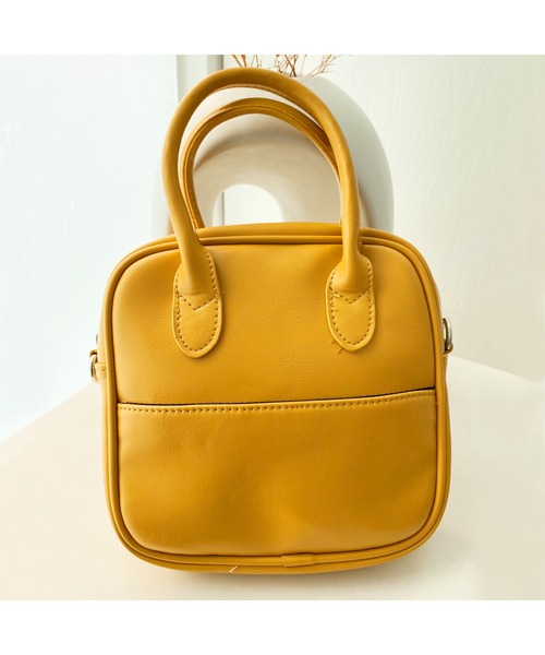 lala Born（ララボーン）の「2wayミニボストン（ハンドバッグ・レディース・ブラック/グレー/イエロー/アイボリー・FREE）」の4枚目の写真