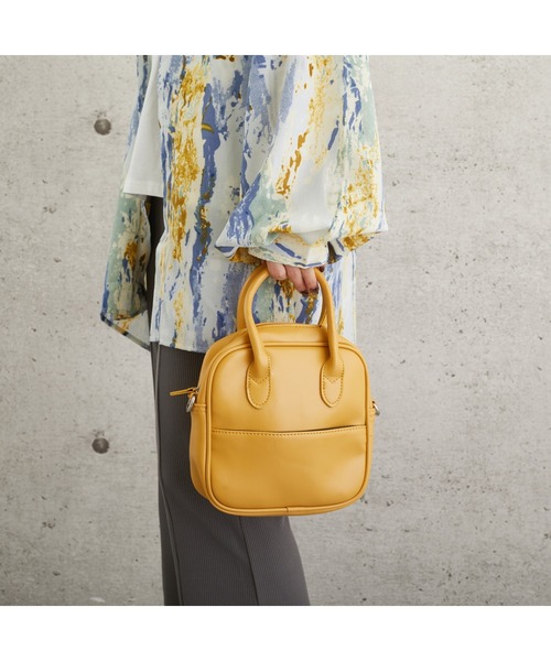 lala Born（ララボーン）の「2wayミニボストン（ハンドバッグ・レディース・ブラック/グレー/イエロー/アイボリー・FREE）」の11枚目の写真