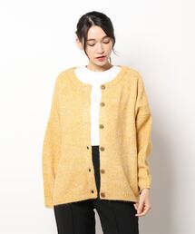 Samansa Mos2 | メランジ調前後着2WAYニットカーディガン(カーディガン/ボレロ)