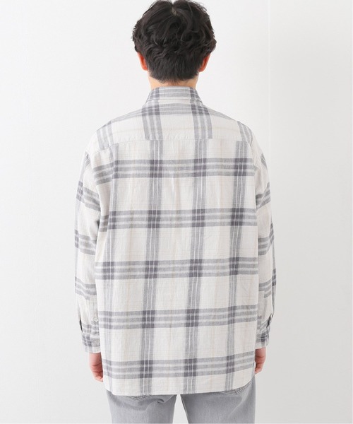 EDIFICE LA BOUCLE（エディフィスラブークル）の「【LA BOUCLE / ラブークル】オーバーマウンテンシャツ チェック（シャツ/ブラウス・メンズ・アイボリー/モスグリーン/スカイブルー・1/2）」の7枚目の写真