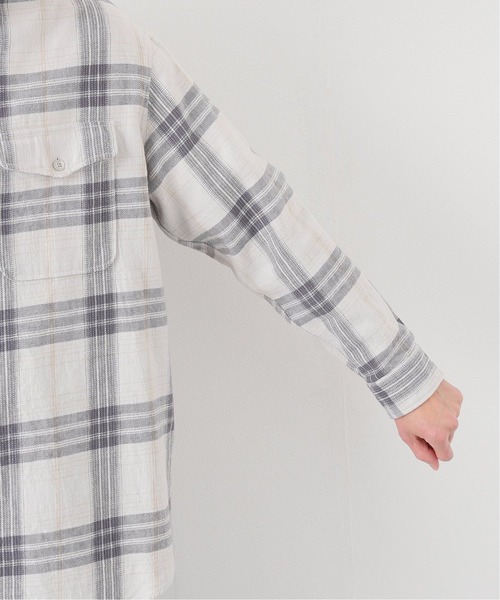 EDIFICE LA BOUCLE（エディフィスラブークル）の「【LA BOUCLE / ラブークル】オーバーマウンテンシャツ チェック（シャツ/ブラウス・メンズ・アイボリー/モスグリーン/スカイブルー・1/2）」の10枚目の写真