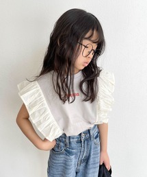 CIAOPANIC TYPY | 【KIDS】USAコットン刺繍フリルTee(Tシャツ/カットソー)