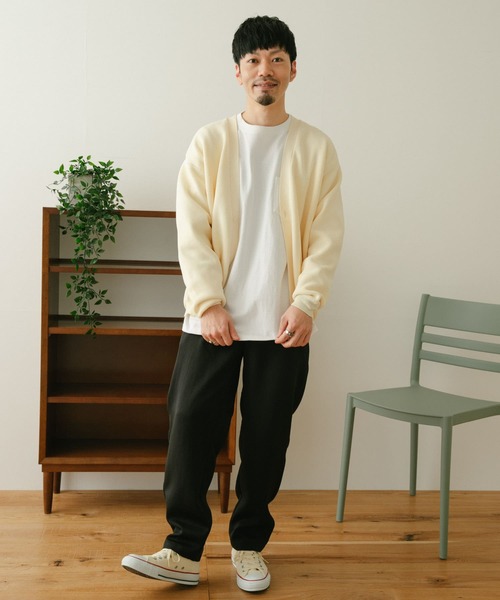 ITEMS URBANRESEARCH（アイテムズ アーバンリサーチ）の「ミラノリブ カーディガン（カーディガン/ボレロ・メンズ・ブラック/モカ/オフホワイト・MEDIUM/LARGE）」の13枚目の写真