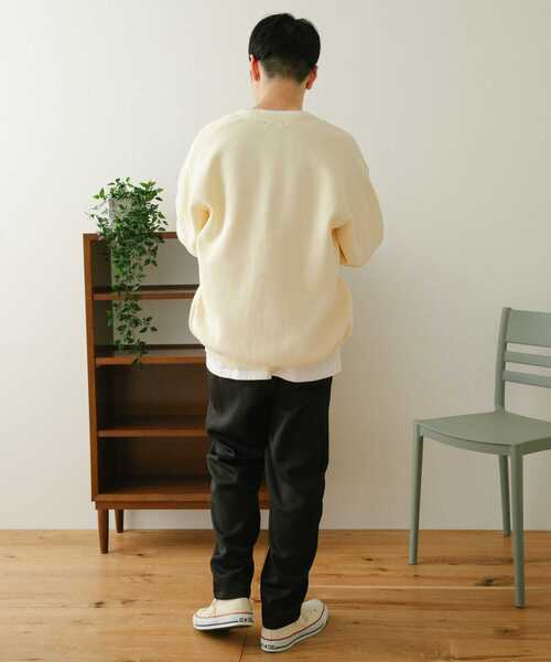 ITEMS URBANRESEARCH（アイテムズ アーバンリサーチ）の「ミラノリブ カーディガン（カーディガン/ボレロ・メンズ・ブラック/モカ/オフホワイト・MEDIUM/LARGE）」の20枚目の写真