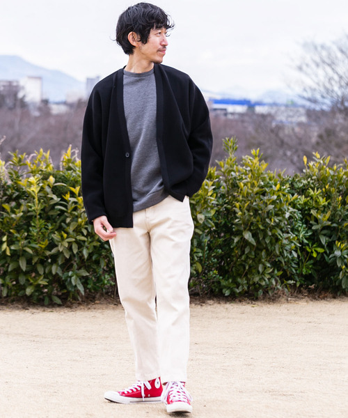 ITEMS URBANRESEARCH（アイテムズ アーバンリサーチ）の「ミラノリブ カーディガン（カーディガン/ボレロ・メンズ・ブラック/モカ/オフホワイト・MEDIUM/LARGE）」の12枚目の写真