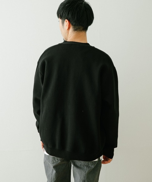 ITEMS URBANRESEARCH（アイテムズ アーバンリサーチ）の「ミラノリブ カーディガン（カーディガン/ボレロ・メンズ・ブラック/モカ/オフホワイト・MEDIUM/LARGE）」の6枚目の写真