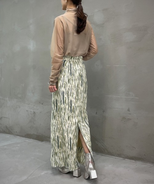 &g'aime（アンジェム）の「【&g’aime】アートペイントタイトスカート（スカート・レディース・チャコールグレー/ブルー・FREE）」の18枚目の写真