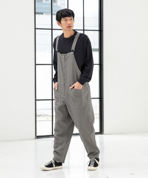 LAKOLE（ラコレ）の「ステップツイルオーバーオール[セットアップ対応] / 261225（サロペット/オーバーオール・メンズ・ブラック/グレー/ネイビー・MEDIUM/LARGE）」の3枚目の写真