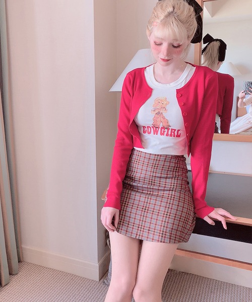 lissi Boutique(リージーブティック)の「【lissi Boutique】ヴィンテージハイウェストチエックミニスカート(スカート・レディース・ブラウン・MEDIUM)」の8枚目の写真