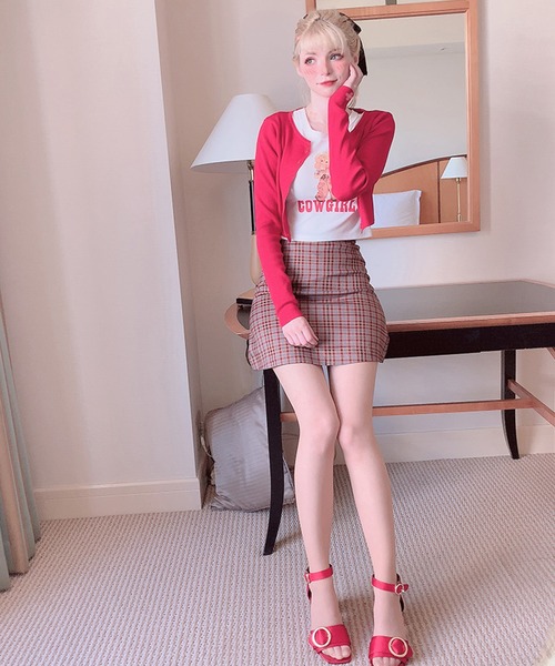 lissi Boutique(リージーブティック)の「【lissi Boutique】ヴィンテージハイウェストチエックミニスカート(スカート・レディース・ブラウン・MEDIUM)」の5枚目の写真