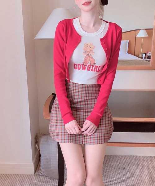 lissi Boutique(リージーブティック)の「【lissi Boutique】ヴィンテージハイウェストチエックミニスカート(スカート・レディース・ブラウン・MEDIUM)」の2枚目の写真