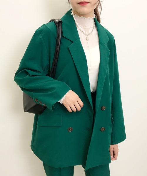 INGNI（イング）の「Wテーラー／ジャケット(セットアップ対応)（テーラードジャケット・レディース・ブラック/ベージュ/グリーン/ブラウン系その他2・M）」の4枚目の写真