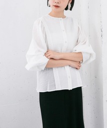 KBF | 2WAYボリュームスリーブチェックブラウス(シャツ/ブラウス)