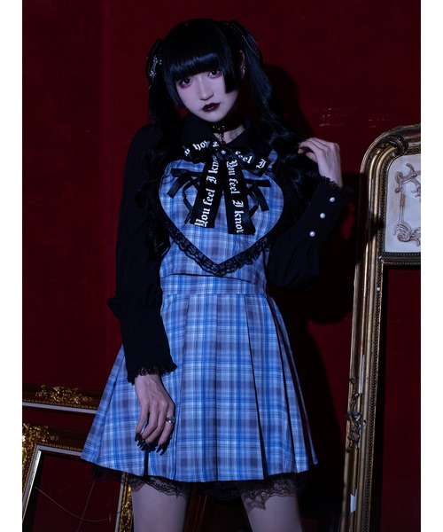 Jamie エーエヌケー(ジェイミーエーエヌケー)の「プリーツSK(スカート・レディース・ブラック/ブルー・M)」の2枚目の写真