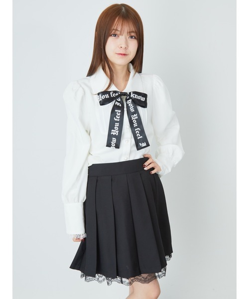 Jamie エーエヌケー(ジェイミーエーエヌケー)の「プリーツSK(スカート・レディース・ブラック/ブルー・M)」の1枚目の写真