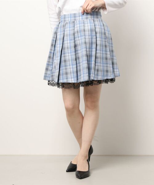 Jamie エーエヌケー(ジェイミーエーエヌケー)の「プリーツSK(スカート・レディース・ブラック/ブルー・M)」の12枚目の写真