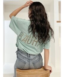 GYDA | RAUHAAメッシュロゴVネックTシャツ(Tシャツ/カットソー)