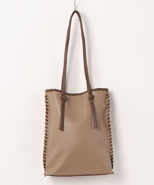 ehka sopo（エヘカソポ）の「かがりデザイントートバッグ（トートバッグ・レディース・ベージュ/シルバー/オフホワイト・ﾌﾘ-）」の10枚目の写真