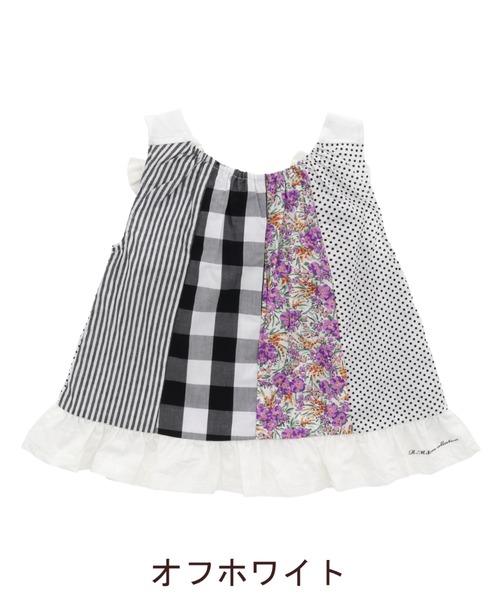 RAGMART（ラグマート）の「パッチワークノースリーブチュニック（チュニック・キッズ・ブラック/オフホワイト・80ｃｍ/90cm/95cm）」の14枚目の写真