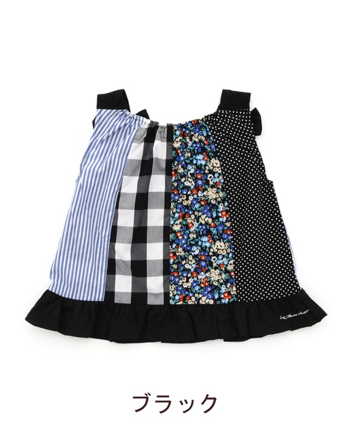 RAGMART（ラグマート）の「パッチワークノースリーブチュニック（チュニック・キッズ・ブラック/オフホワイト・80ｃｍ/90cm/95cm）」の13枚目の写真