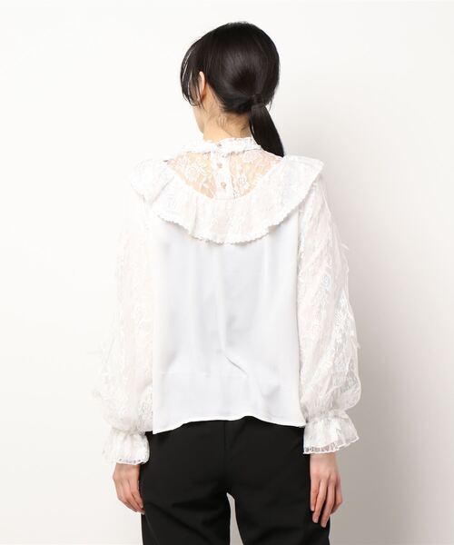 axes femme（アクシーズファム）の「ヴィンテージシフォンＢＬ（シャツ/ブラウス・レディース・ホワイト/キナリ・MEDIUM）」の4枚目の写真