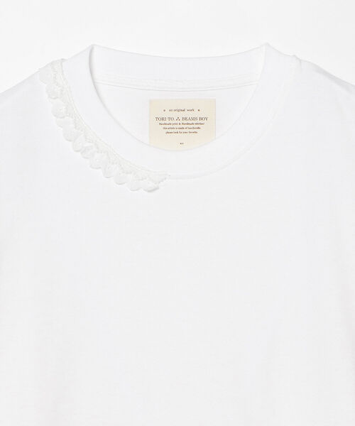 BEAMS BOY（ビームスボーイ）の「TORI-TO × BEAMS BOY / レース ティアード ショートスリーブ（Tシャツ/カットソー・レディース・ホワイト/ブラック・ONE SIZE）」の14枚目の写真