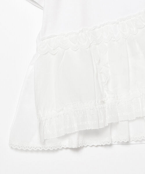 BEAMS BOY（ビームスボーイ）の「TORI-TO × BEAMS BOY / レース ティアード ショートスリーブ（Tシャツ/カットソー・レディース・ホワイト/ブラック・ONE SIZE）」の15枚目の写真