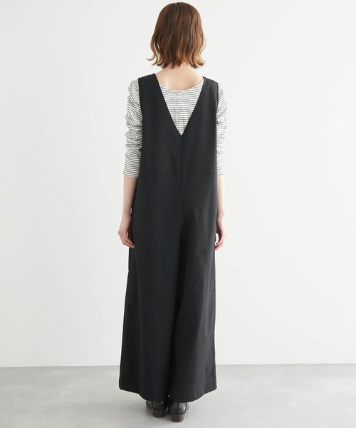 ROPE' PICNIC（ロペピクニック）の「センタータックオールインワン（つなぎ/オールインワン・レディース・ブラック/ベージュ・38/36）」の6枚目の写真