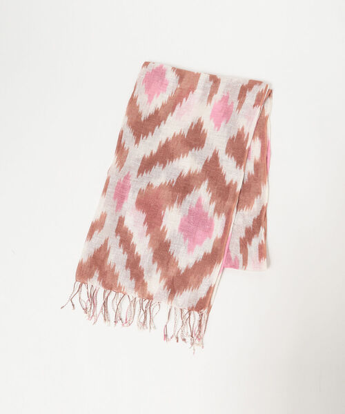 Ray BEAMS(レイビームス)の「BE NOT INHOSPITABLE TO STRANGERS / カスリ ストール(ストール/ショール・レディース・ピンク/グリーン・ONE SIZE)」の6枚目の写真