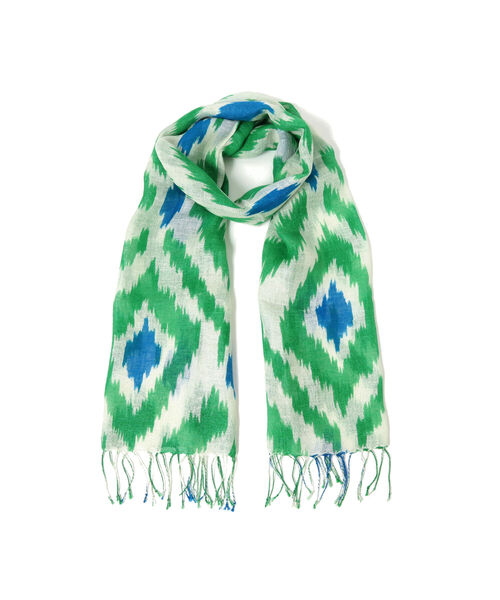 Ray BEAMS(レイビームス)の「BE NOT INHOSPITABLE TO STRANGERS / カスリ ストール(ストール/ショール・レディース・ピンク/グリーン・ONE SIZE)」の5枚目の写真