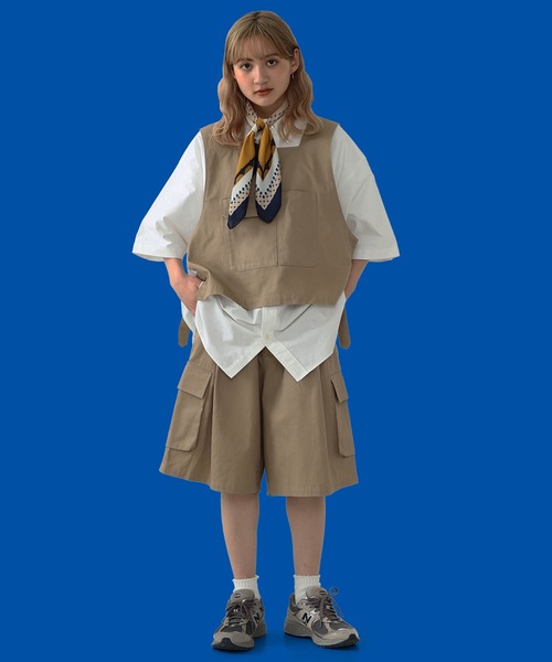 YUYA × BeAMS DOT(ユウヤバイビームスドット)の「YUYA × BeAMS DOT / インタック ハーフ カーゴショーツ(その他パンツ・メンズ・ブラック/ベージュ・MEDIUM/LARGE)」の10枚目の写真