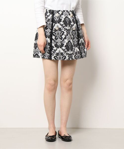 Ank Rouge（アンクルージュ）の「レースツイードスカート（スカート・レディース・ホワイト/ブラック/A・M）」の8枚目の写真