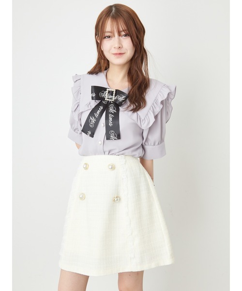 Ank Rouge（アンクルージュ）の「レースツイードスカート（スカート・レディース・ホワイト/ブラック/A・M）」の18枚目の写真