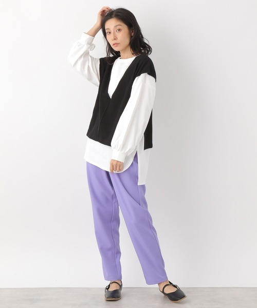LEPSIM（レプシィム）の「イージーテーパードパンツ　260732（その他パンツ・レディース・パープル/グレイッシュベージュ・MEDIUM/LARGE）」の5枚目の写真
