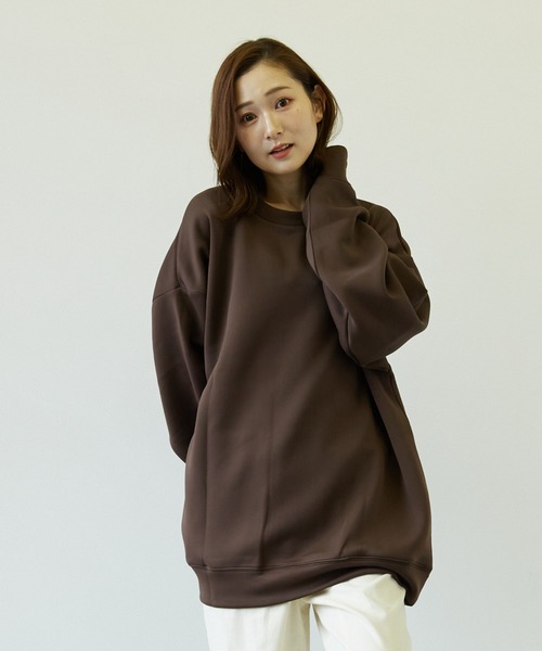 Pledge(プレッジ)の「【pledge】ダンボールポンチPT入りクルー/Nトレーナー(BL)(スウェット・メンズ・ホワイト/ブラック/パープル/ブラウン/ブルー・MEDIUM/LARGE)」の4枚目の写真