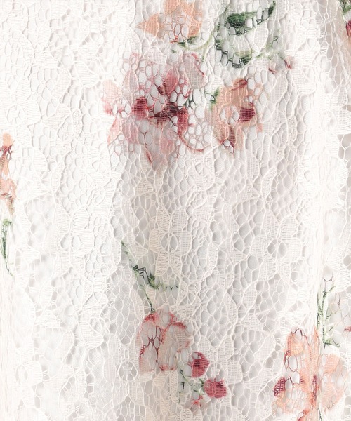 LAISSE PASSE（レッセパッセ）の「レースプリントスカート（スカート・レディース・ラベンダー/アイボリー・SMALL/LARGE/MEDIUM）」の7枚目の写真